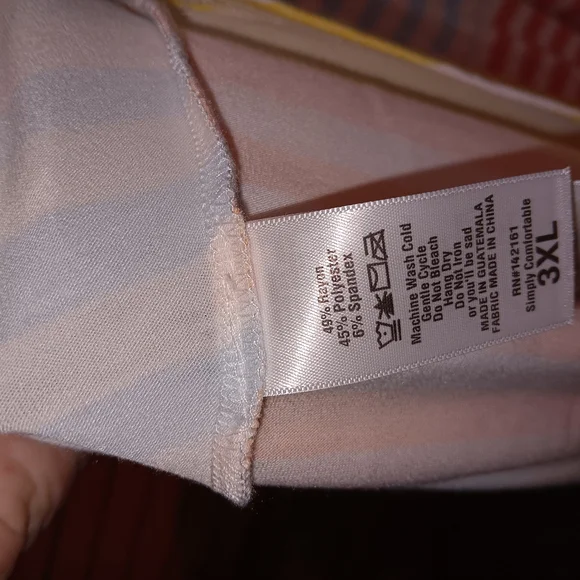 LuLaRoe Kristina 3xl Striped Multicolor Top - Picture 3 of 5